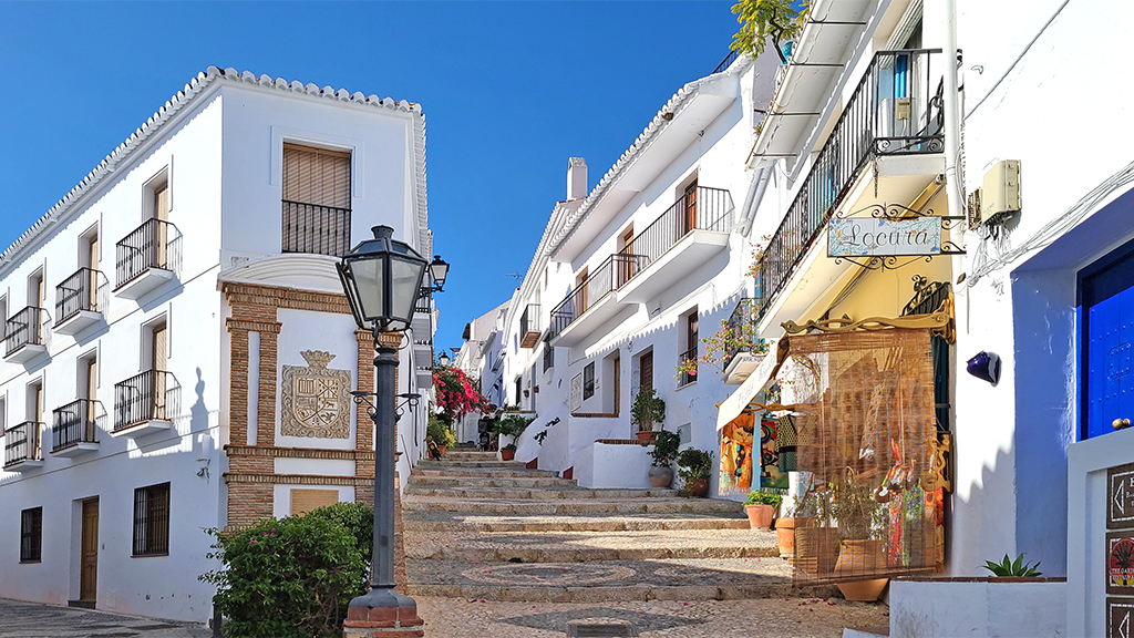 Frigiliana, Nerja, Spain. Spanish village without outstanding views of the coast.