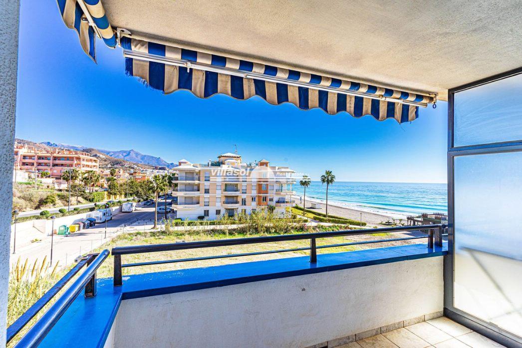 2 Bedrooms Apartment With 2 Bathrooms In A Building Front Of Beach Situated In El Peñoncillo Area (Torrox Costa) For Sale.